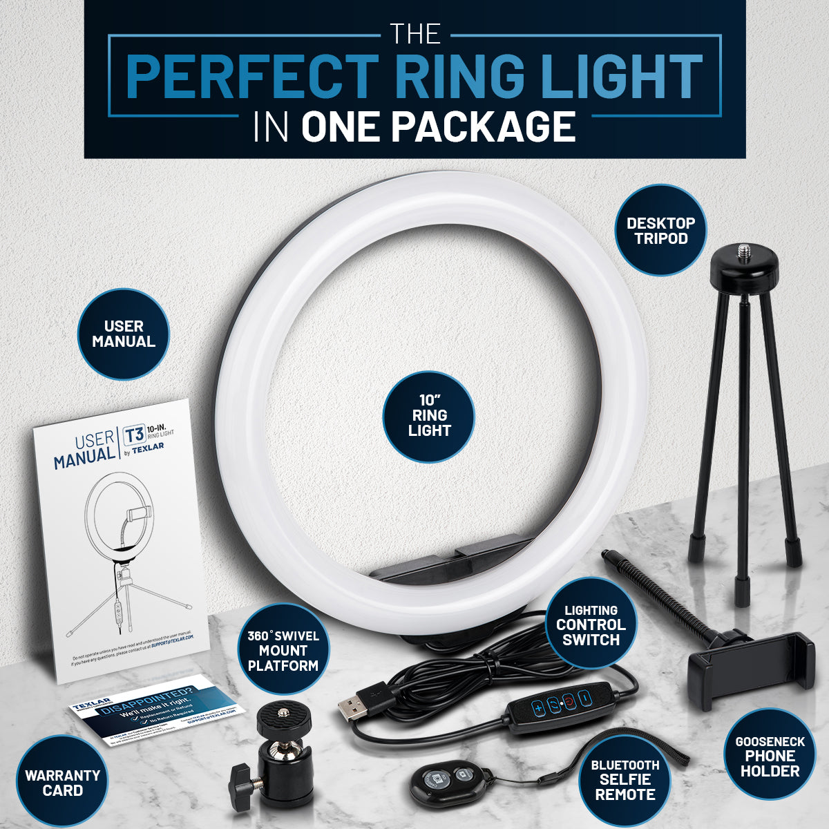 Texlar T3 Ring Light 10"