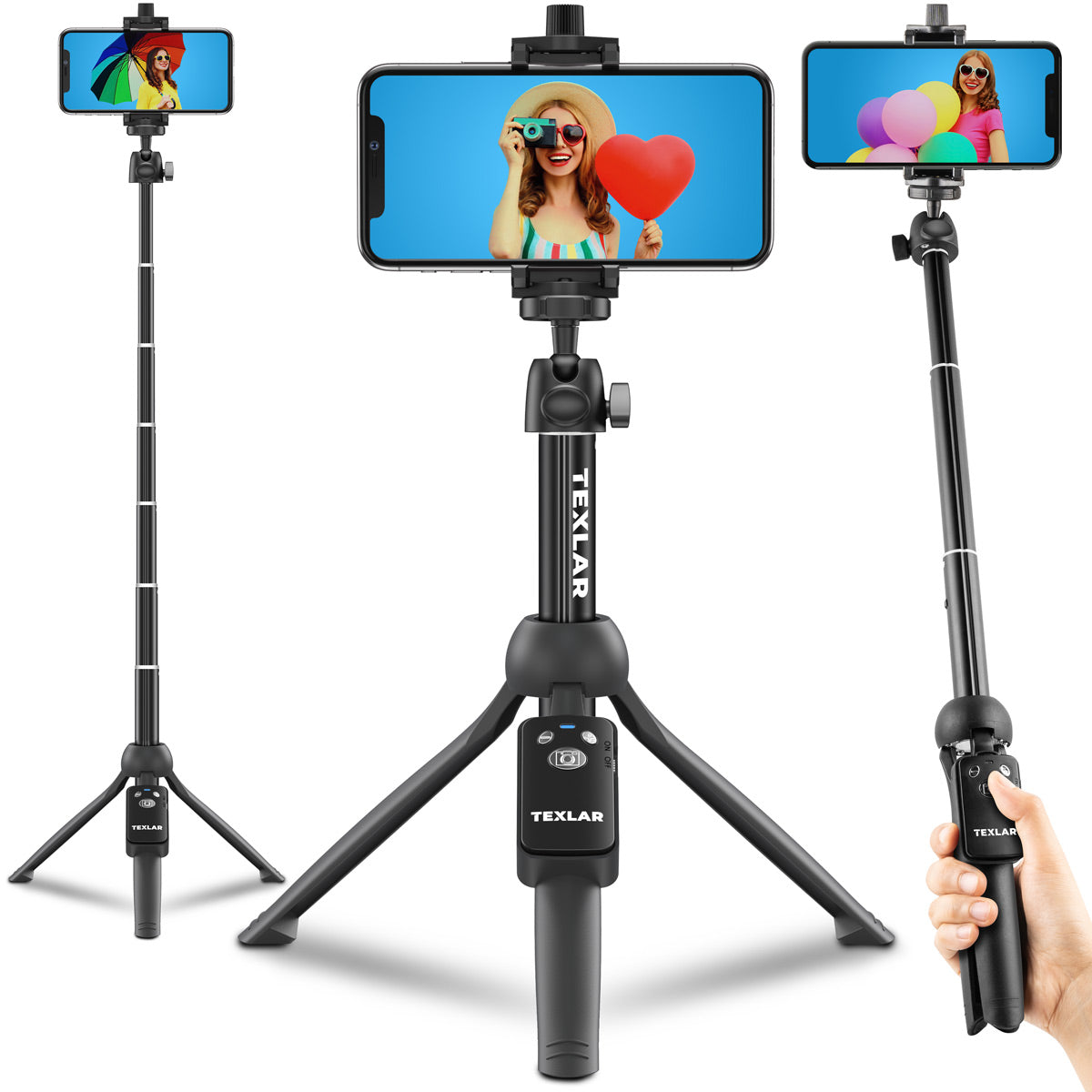 Texlar Selfie Stick Tripod TS48 Pro with Remote